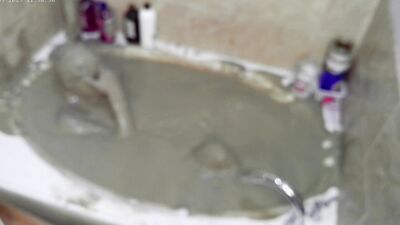Pleasureable Solo Mudbath at Home 4