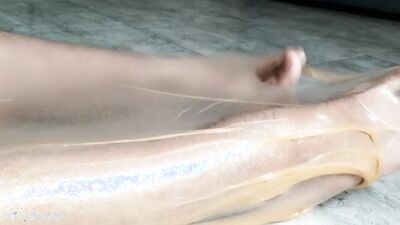 Golden slime fetish feet