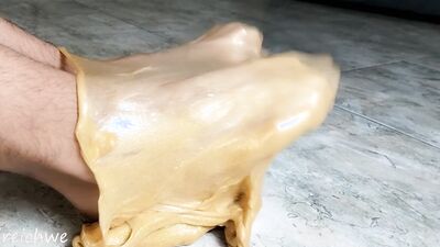 Golden slime fetish feet