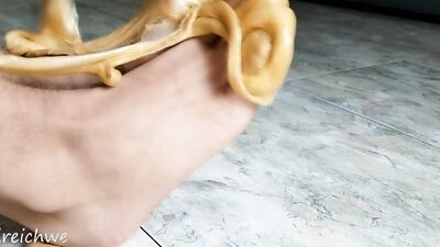 Golden slime fetish feet