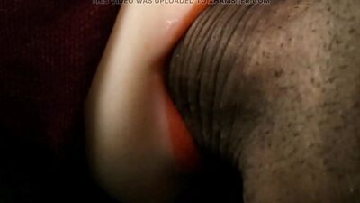 The hottest wet blowjob for a big cock
