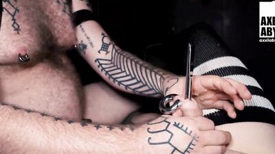 Axel Abysse Inserts Metal Rod On Fellball Big Dick