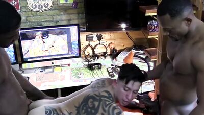 Freddy Salvador Got His Mouth And Ass Filled With Black Cock