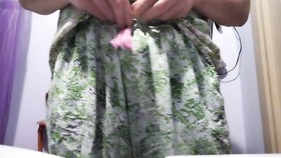 Trying on my GF's pajamas and lace panties