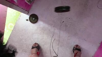 The life of a fandom pay pig caged in chastity kept outside in its pig sheds for goddess