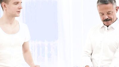 MasonicBoys Super cute twink Serg Shepard fucked by hung suited DILF