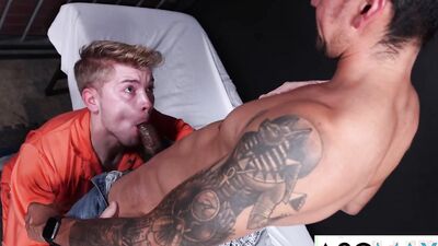 Older Inked Latino Day Dreams About Fucking Twink In Jail