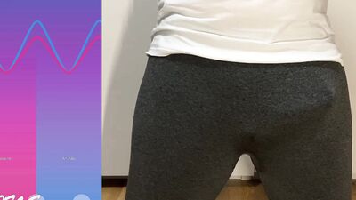 Huge cock huge cum in pants compilation