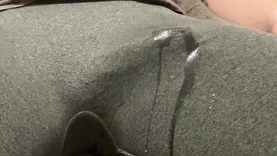 Huge cock huge cum in pants compilation