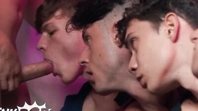 TWINKPOP - Twink Fucker Zane Penetrates All His Four Friends' Mouths And Their Tight Holes