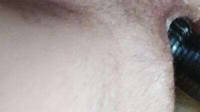 Jerk off & creamy anal dildo