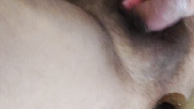 Jerk off & creamy anal dildo