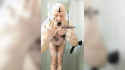 satan slave Gerard undergoes a pure enema treatment