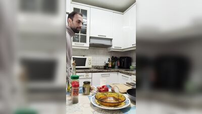 I COOK an Omelette, I get naked, I and I on the food
