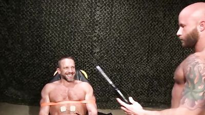 Sub Dirk Caber Endures Nipple Electro Shocked By Drake Jaden