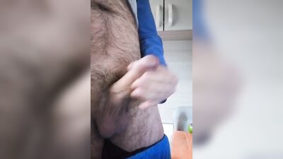 After a long phone call I have to touch my cock that wanted to be wanked