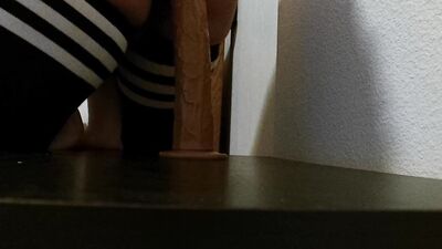 Femboy Fucking hisself with a 10inch Dildo