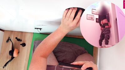 Pussy Toy at the Gloryhole - Hetero Enjoys the Mouth Fuck