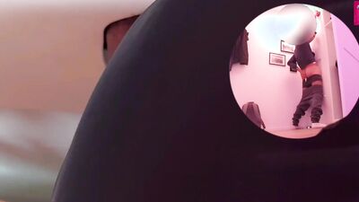 Pussy Toy at the Gloryhole - Hetero Enjoys the Mouth Fuck