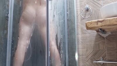 AT HOME WITH STEPSON | LOVES TO BE WATCHED - AND MOANS OF A SEXY GUY SPIED ON IN THE SHOWER BY STEPMOM