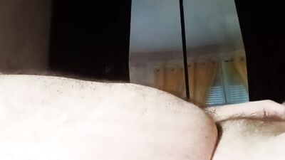 Hairy guy jerks off and cums to celebrate January 1st