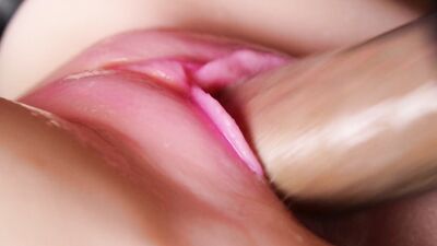 Filled wet cute pink pussy