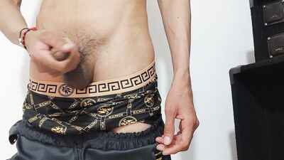 Big thick penis of young man touching each other very excited