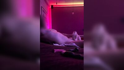 View while I lay back and stroke and cum twice!