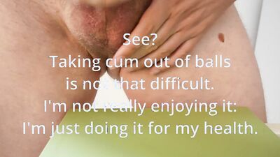 A lot of cum on the green tray!