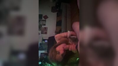 Daddy shoots huge load on his sissy whore