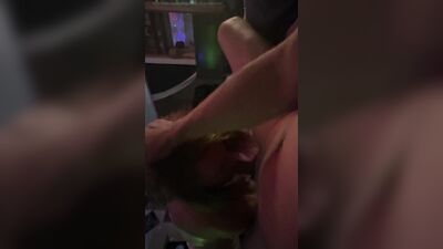 Daddy shoots huge load on his sissy whore