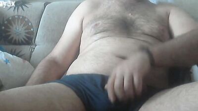 Horny Daddy Cums One After Another