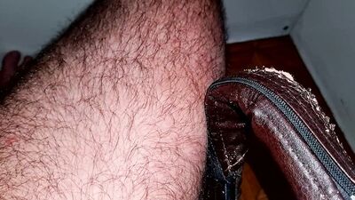 Intense handjob video, hairy fucks hard cock! Cumshot at the end
