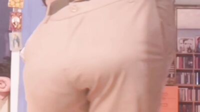 Pervert at Home Showing His Huge Bulge