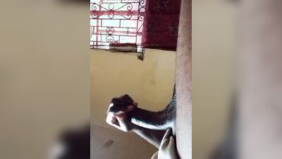 Daddy home alone masterbating with his 9inc cock anal fingering and cummimg