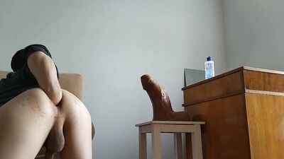 Self fisting sexy femboy ass anal obsessed