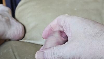 My Friend Likes to Lie on the Couch and Play with His Little Cock, It's so Good