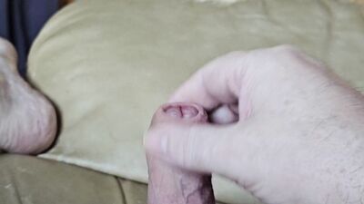 My Friend Likes to Lie on the Couch and Play with His Little Cock, It's so Good