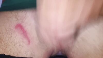 AMATEUR | SEXY GUY WEARS STEPMOM'S THONG - JERKS OFF AND CUMS WITH CRAZY COCK