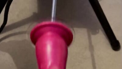 Machine fucked in the ass by two different toys