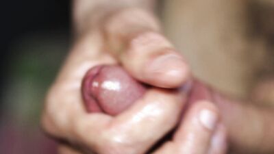 Handsome guy masturbates his big cock very hard and intensely and can't cum!