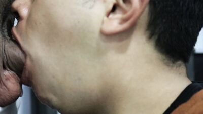 MY NEIGHBOR SUCKS MY COCK IN THE KITCHEN AND THEN GETS FUCKED