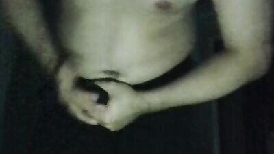 Chubby guy undresses and cums on webcam