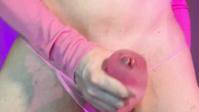 Cute Petite Femboy Fucks Cock Stroker and Gets his First Prostate Orgasm Riding a Dildo