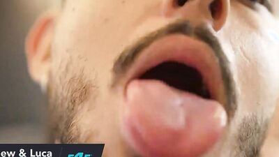 Matthew and Luca on Flirt4Free - Sexy Latino Couple Perform Oral on Each Other