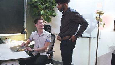 Newbie Twink Colleague Flip Fucks BIG Cocked Hunk - NextDoorStudios