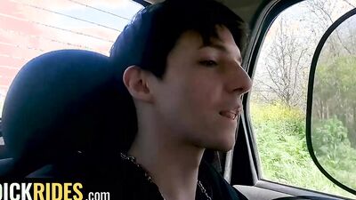 Ride Share Hookup: Horny Twink Picks Up Sexy Passenger and They End Up Fucking Raw