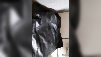 getting off in leather