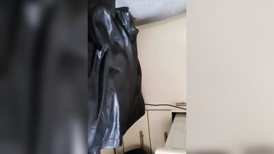 getting off in leather