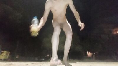 Piss shower, spanking and walking naked in public